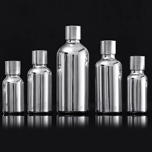 Amber Glass Perfume & Essential Oil Bottles (5/15/30/50ml) – Portable Leakproof Bottles with Glass Stopper | Refillable Travel-Friendly Aromatherapy Containers