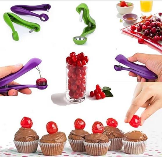 Cherry Pitter Tool – Quick & Easy Seed Remover | Stainless Steel Cherry & Olive Corer for Mess-Free Prep