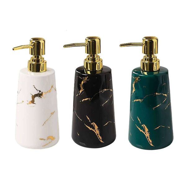 500ml Luxury Ceramic Soap Dispenser – Stylish Refillable Hand Wash Bottle | Durable Pump for Bathroom, Kitchen & Hotel Countertops (Model 26H0127)