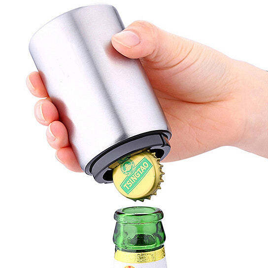 Tailgate Buddy Bottle Opener with Cap Collector – Wall-Mounted Beer Opener (Single) | Mess-Free Cap Catcher | Perfect for Home Bar & Parties