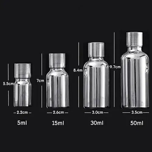 Amber Glass Perfume &amp; Essential Oil Bottles (5/15/30/50ml) – Portable Leakproof Bottles with Glass Stopper | Refillable Travel-Friendly Aromatherapy Containers