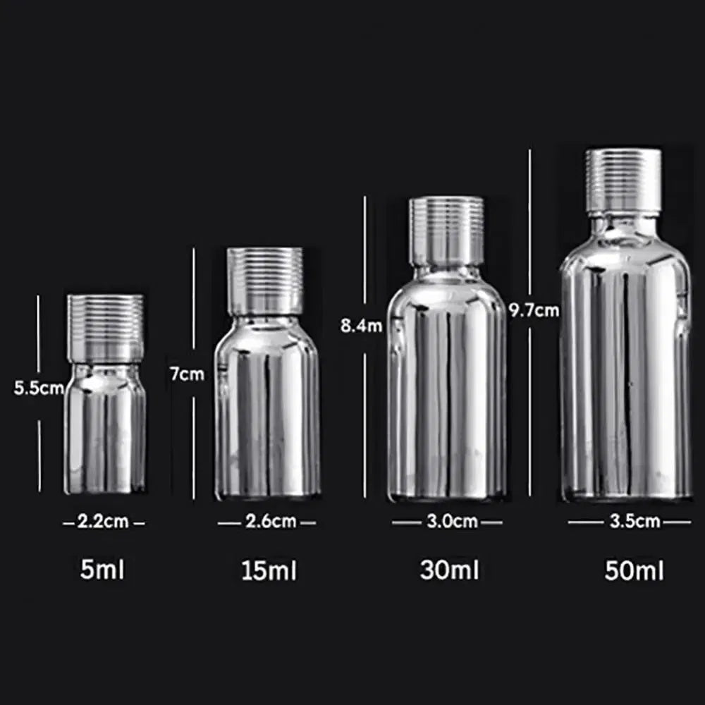 Amber Glass Perfume &amp; Essential Oil Bottles (5/15/30/50ml) – Portable Leakproof Bottles with Glass Stopper | Refillable Travel-Friendly Aromatherapy Containers