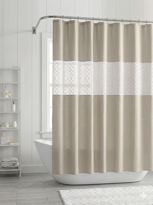 Cartoon Waterproof Shower Curtain with Hooks – Anti-Mildew & Antibacterial Bathroom Curtain | Durable, Easy-Clean Bathroom Accessory