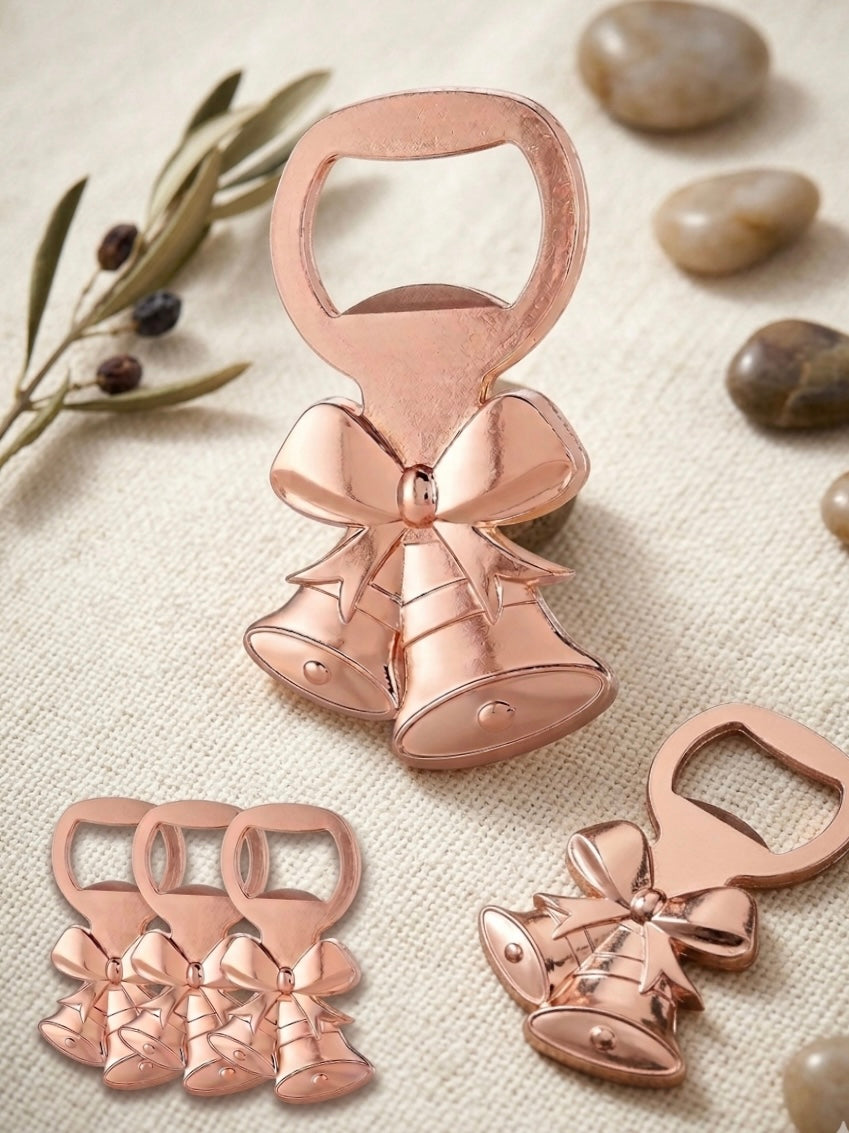 Rose Gold Bell-Shaped Bottle Opener – Creative Alloy Beer Opener | Elegant Christmas Bell Design Gift & Party Favors