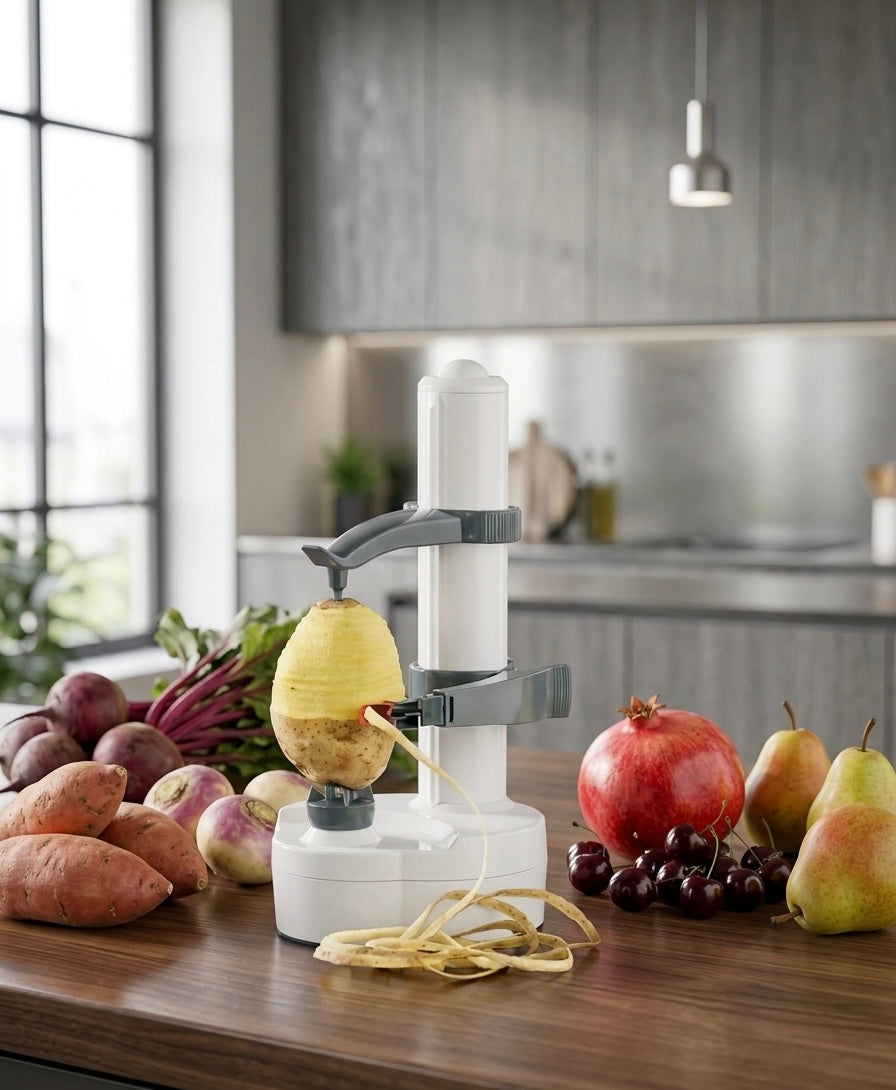 Electric Automatic Peeler – Multifunction Stainless Steel Fruit & Vegetable Peeler Machine | Fast Potato Cutter Kitchen Tool (Model 240105)