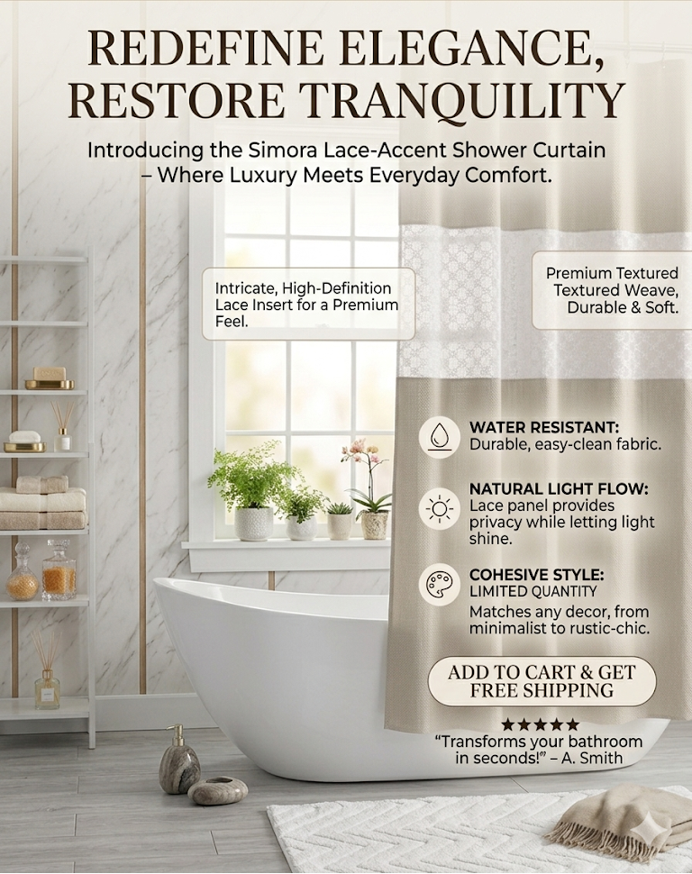 Cartoon Waterproof Shower Curtain with Hooks – Anti-Mildew & Antibacterial Bathroom Curtain | Durable, Easy-Clean Bathroom Accessory