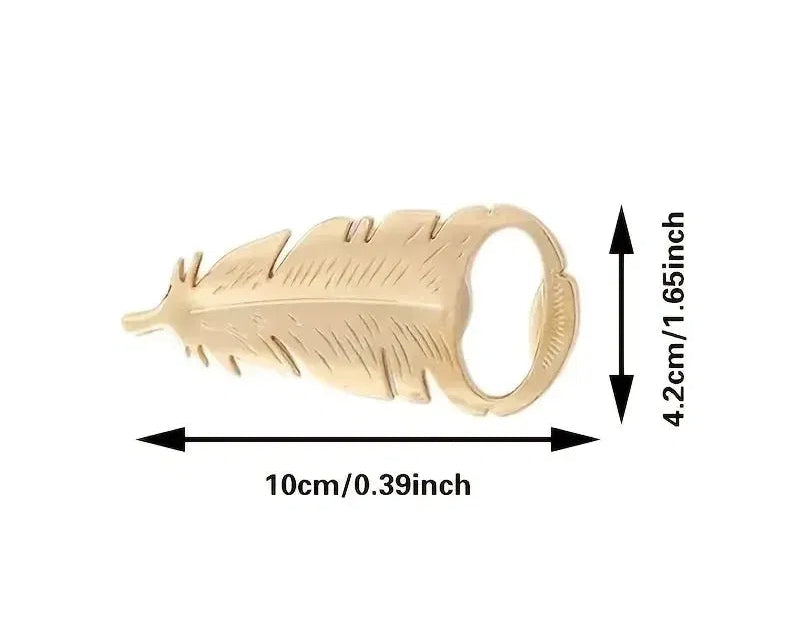 Elegant Gold Feather Bottle Opener – Premium Zinc Alloy Beer Opener | Wedding Favors for Guests | Unique, Stylish & Functional Party Gift