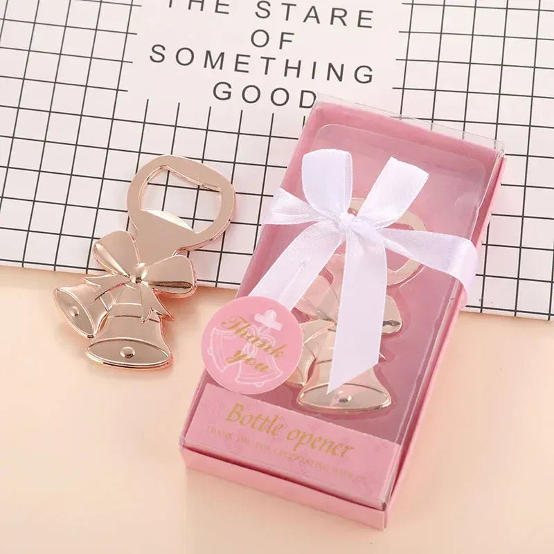 Rose Gold Bell-Shaped Bottle Opener – Creative Alloy Beer Opener | Elegant Christmas Bell Design Gift & Party Favors